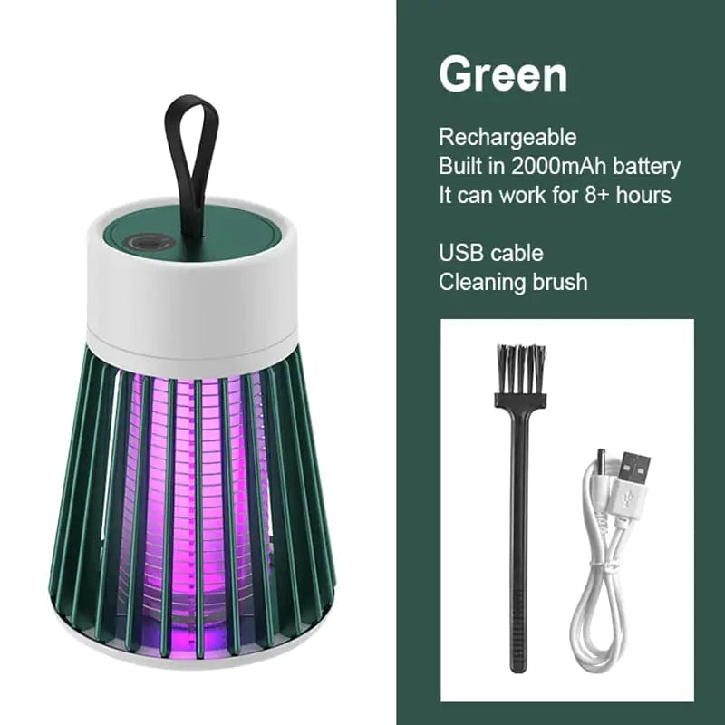 B4 Lifestyles 2000mA Green Battery Mosquito Trap and Portable Fly Zapper with Hanging Hoop