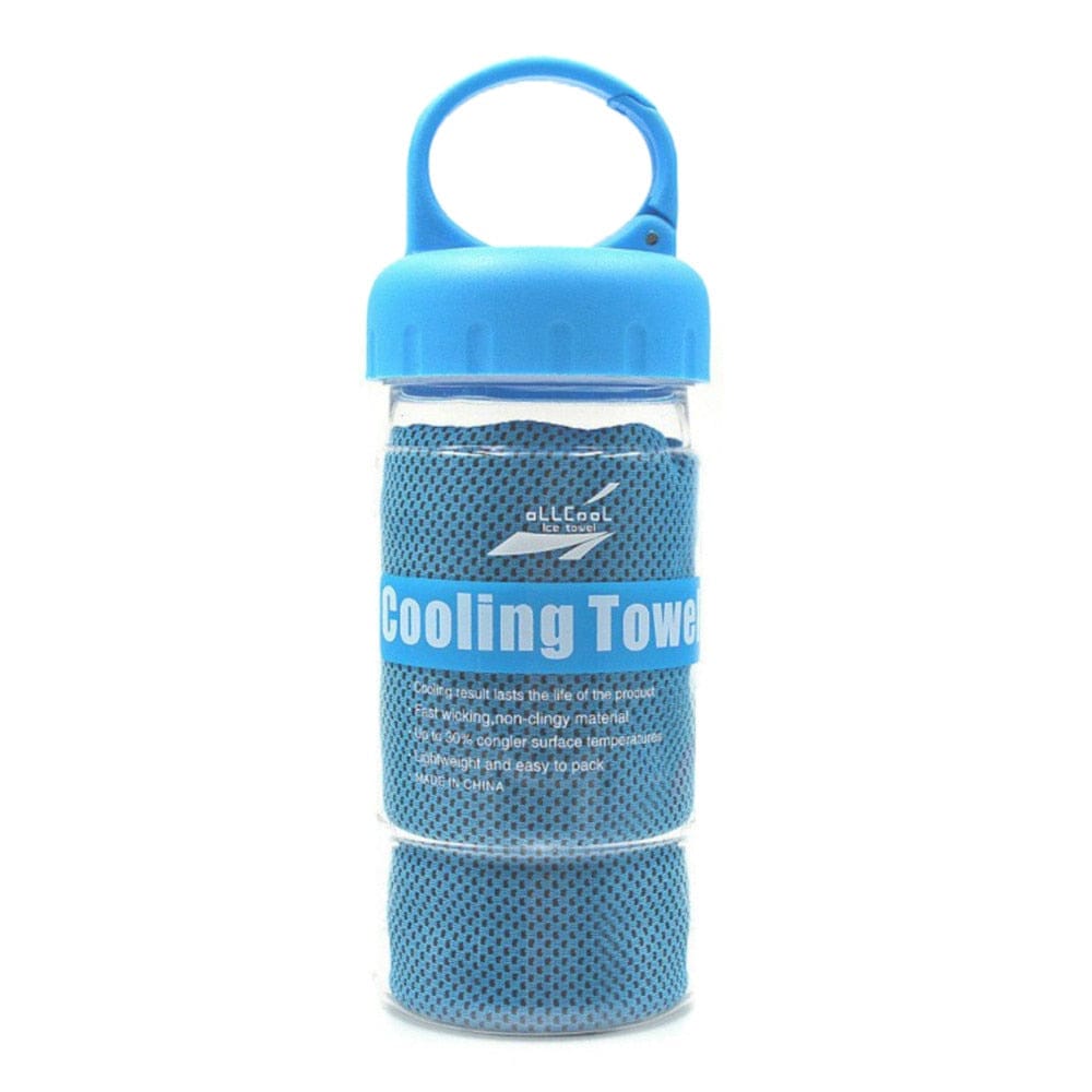Zendro[ Health & Beauty with Bottle 6 Microfiber Sport Towel: Rapid Cooling, Ice Face Towel, Quick-Dry, for Fitness or Yoga
