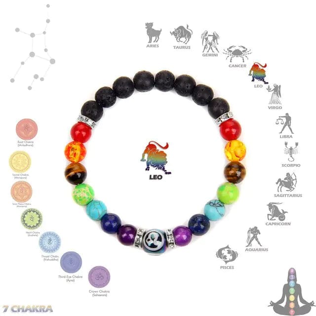 B4 Lifestyles As Shown in the Picture / Leo Chakra Constellation Bracelet Crystal Jewelry