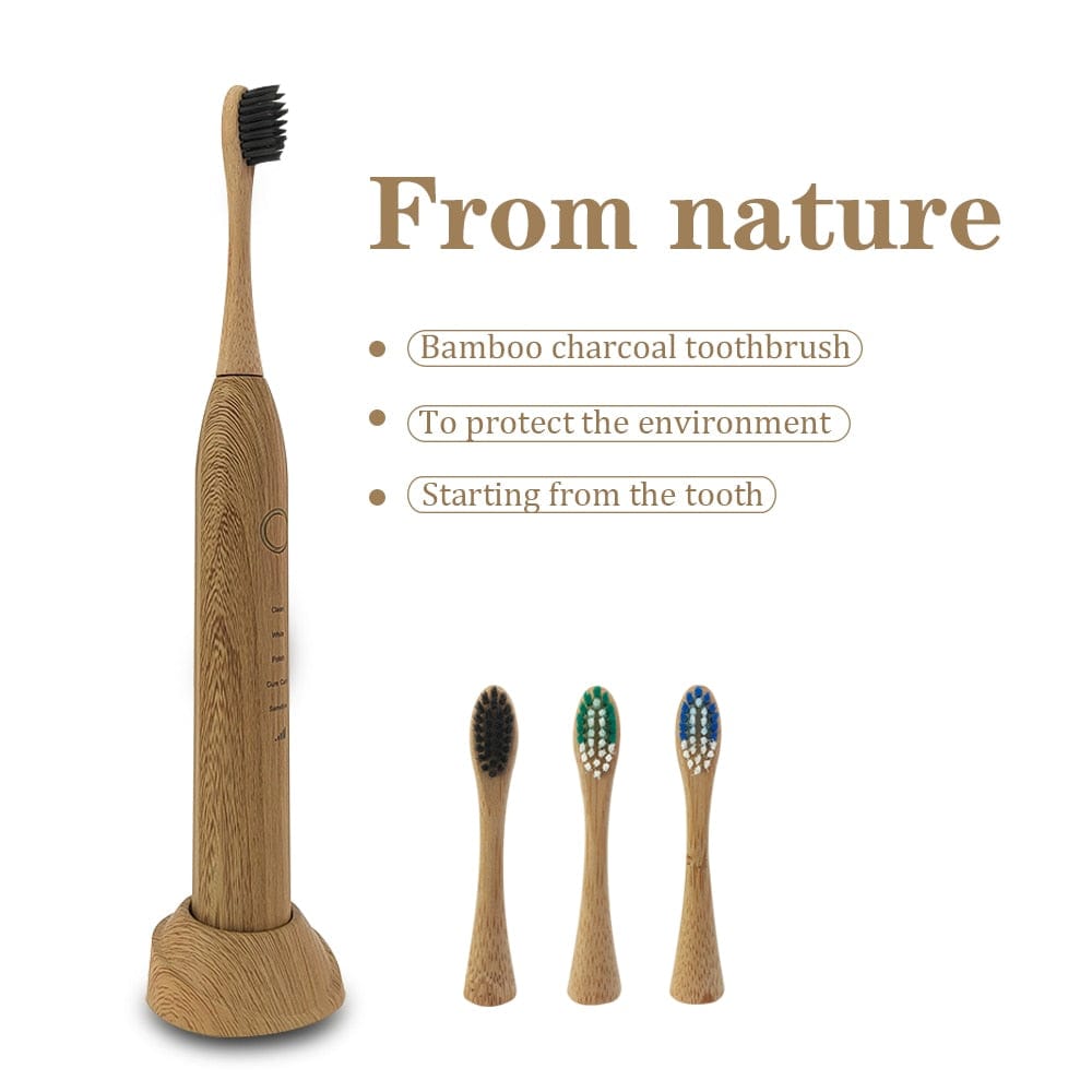 B4 Lifestyles Health & Beauty Bamboo Electric Toothbrushes