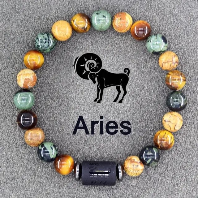 B4 Lifestyles Jewelry 1 Aries / 8 MM Beads 12 Zodiac Sign(s) Constellation Bracelet