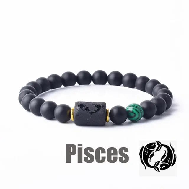 B4 Lifestyles Jewelry 18 Pisces / 8 MM Beads 12 Zodiac Sign(s) Constellation Bracelet