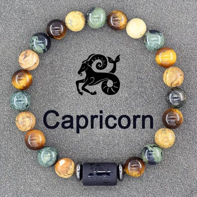 B4 Lifestyles Jewelry 3 Capricorn / 8 MM Beads 12 Zodiac Sign(s) Constellation Bracelet