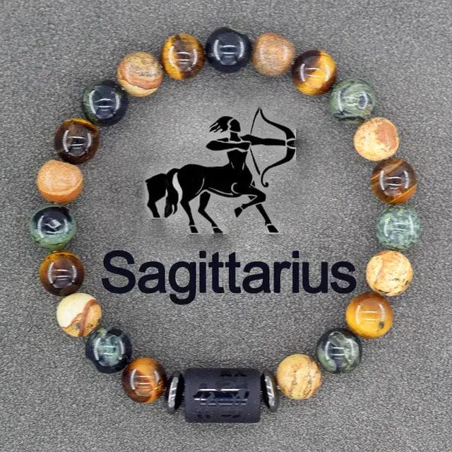 B4 Lifestyles Jewelry 5 Sagittarius / 8 MM Beads 12 Zodiac Sign(s) Constellation Bracelet