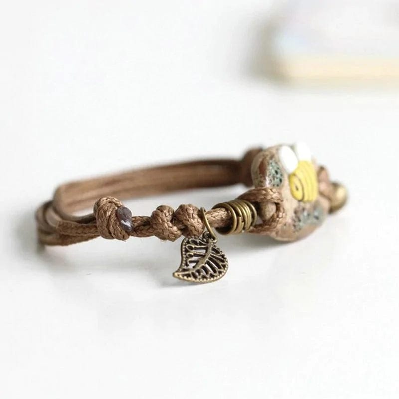 B4 Lifestyles Jewelry Brown Ceramic Bee Bracelet