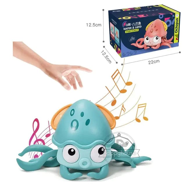 B4 Lifestyles Octopus-Blue With Box Crawling Crab Baby Toy