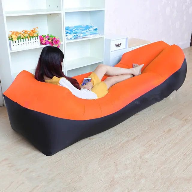 B4 Lifestyles Orange Inflatable Sofa Bed