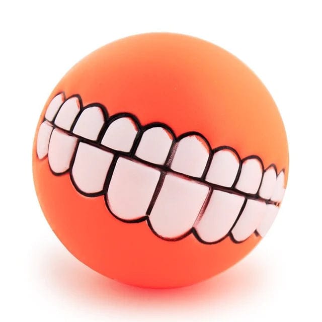 B4 Lifestyles Orange Pet Ball Teeth Silicon Chew Toys for Large Breeds