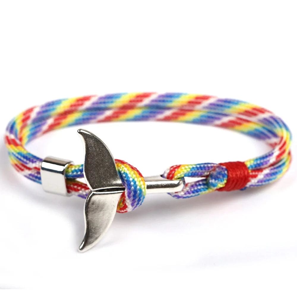 B4 Lifestyles personal care Blue Red Eco-friendly Paracord Whale Tail Hope Bracelet