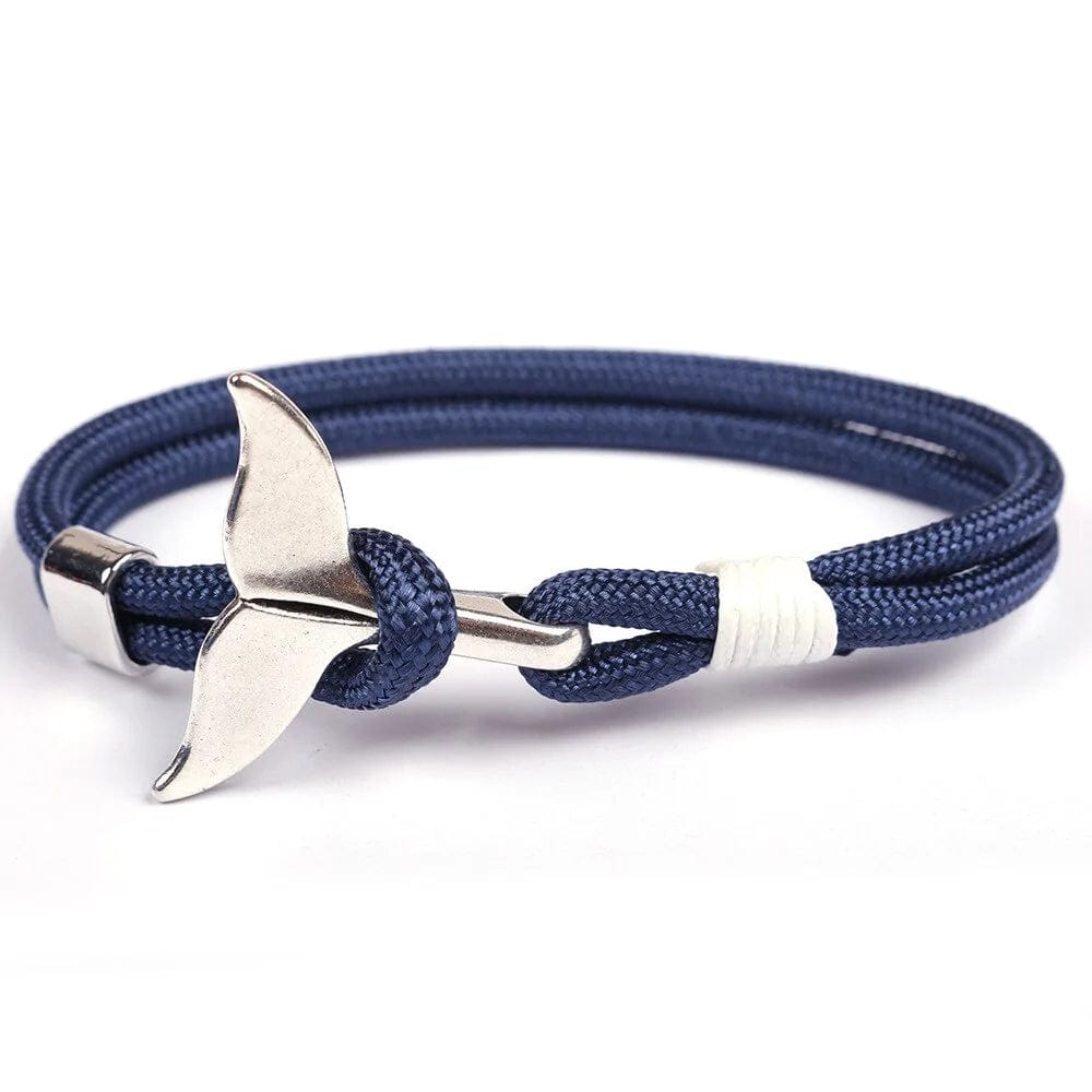 B4 Lifestyles personal care Navy Blue Eco-friendly Paracord Whale Tail Hope Bracelet