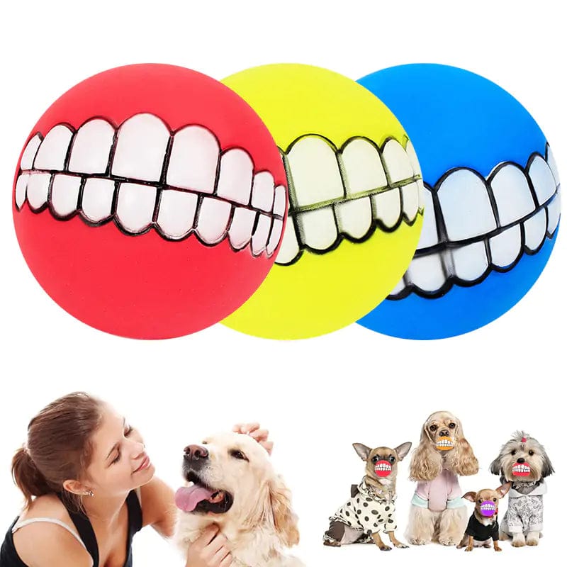 B4 Lifestyles Pet Ball Teeth Silicon Chew Toys for Large Breeds