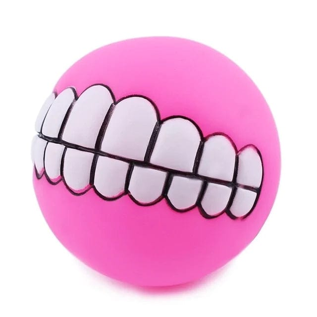 B4 Lifestyles Rose Red Pet Ball Teeth Silicon Chew Toys for Large Breeds