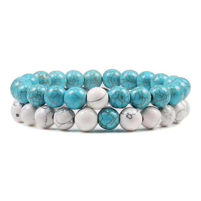 B4 Lifestyles White Blue / 8 Millimeters Unisex Bracelet