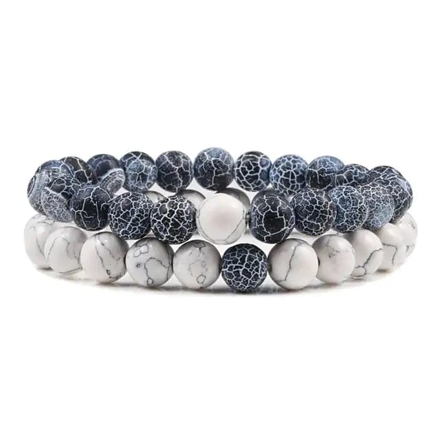 B4 Lifestyles White Weathered / 8 Millimeters Unisex Bracelet