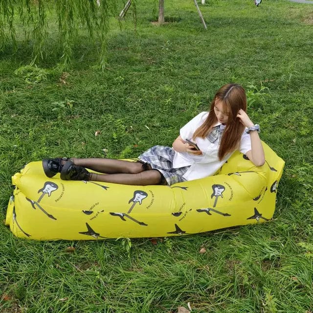 B4 Lifestyles Yellow Inflatable Sofa Bed