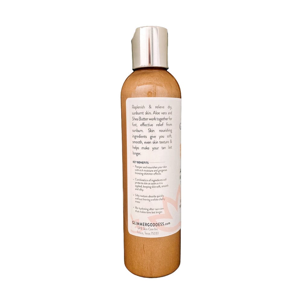 Glimmer Goddess Health & Beauty Organic After Sun Lotion & Tan Extender WITH Luminizing Shimmer