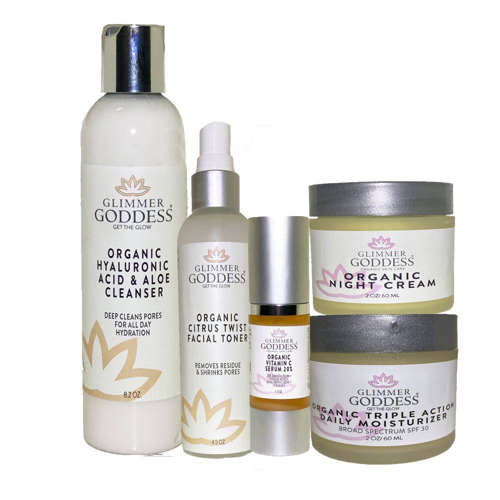 Glimmer Goddess Organic Anti-Wrinkle Solution 5 PC Kit