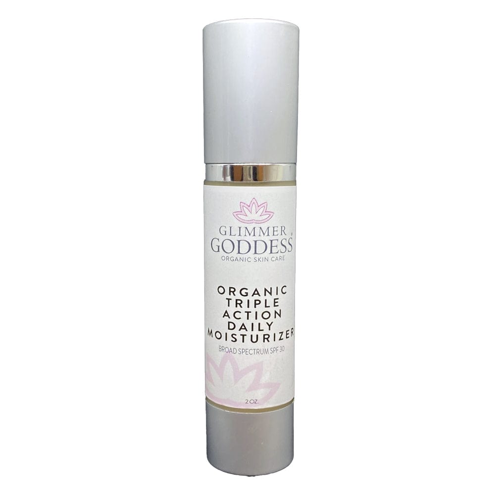 Glimmer Goddess SUMMER VERSION - 2 oz. Organic Triple Action Daily Face Cream SPF 30