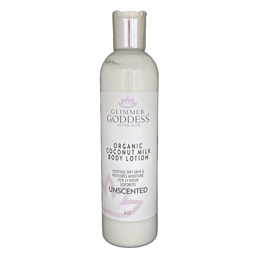 Glimmer Goddess Unscented / 8 oz. Organic Coconut Milk Body Lotion