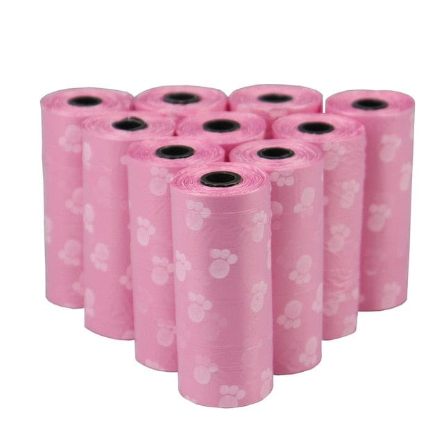 Zendrop 5 Roll Pink Pet Poop Disposable Bags