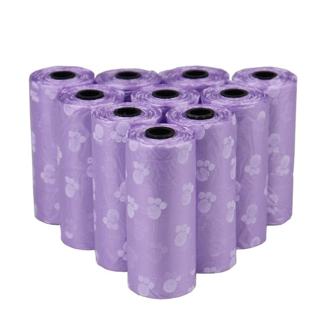 Zendrop 5 Roll Purple Pet Poop Disposable Bags