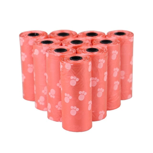 Zendrop 5 Roll Red Pet Poop Disposable Bags