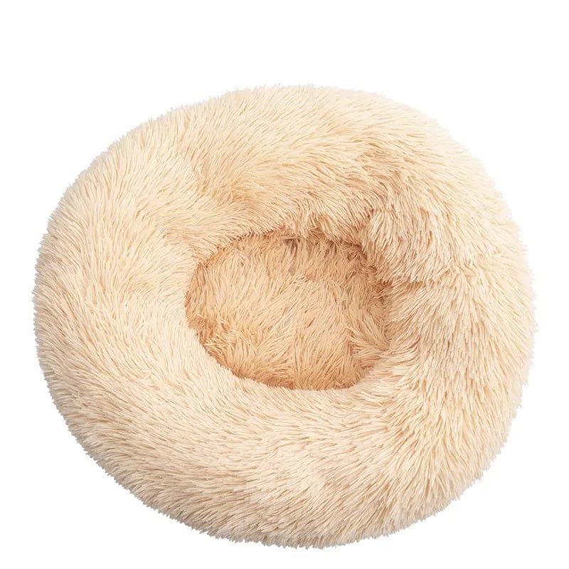 Zendrop Beige / XL 70CM / Long Plush Best Friends Pet Donut Cuddler Bed