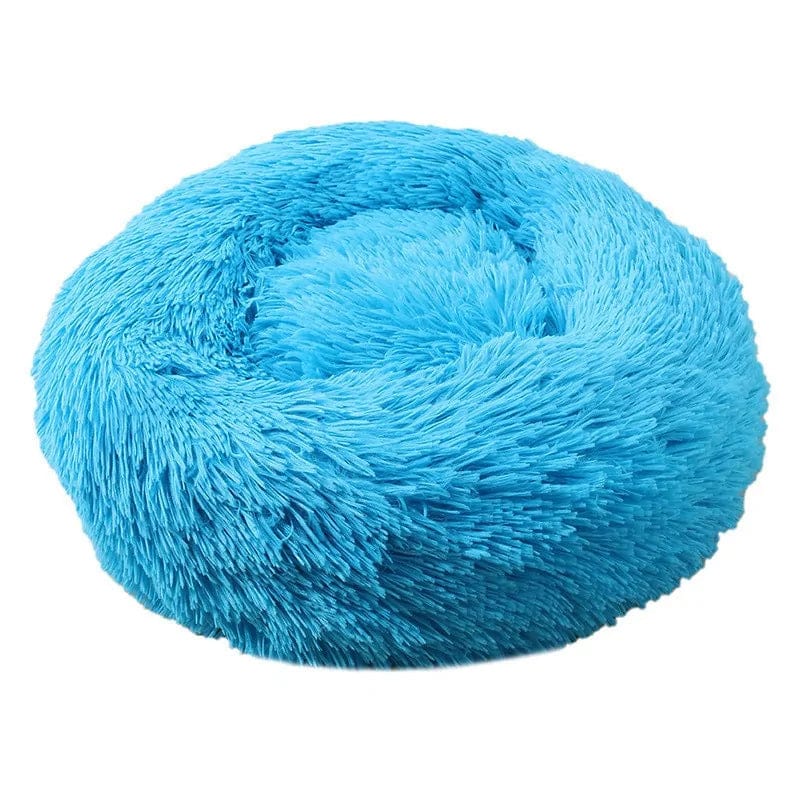 Zendrop Blue / L 60CM / Long Plush Best Friends Pet Donut Cuddler Bed