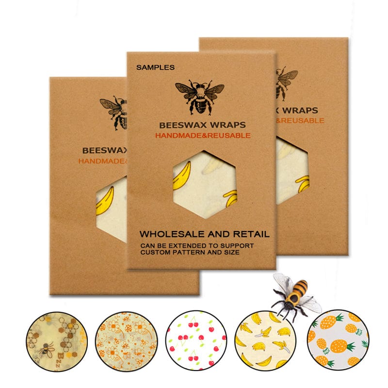 Zendrop Kitchen Accessories Eco Friendly Reusable Food Wraps made from 100% cotton and Beeswax