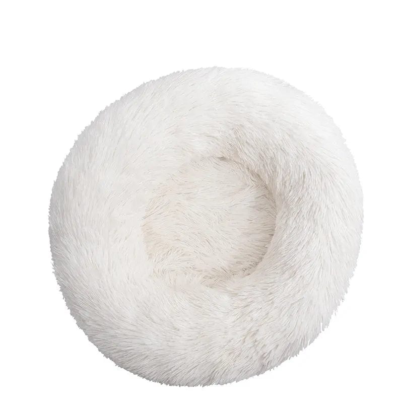 Zendrop White / L 60CM / Long Plush Best Friends Pet Donut Cuddler Bed